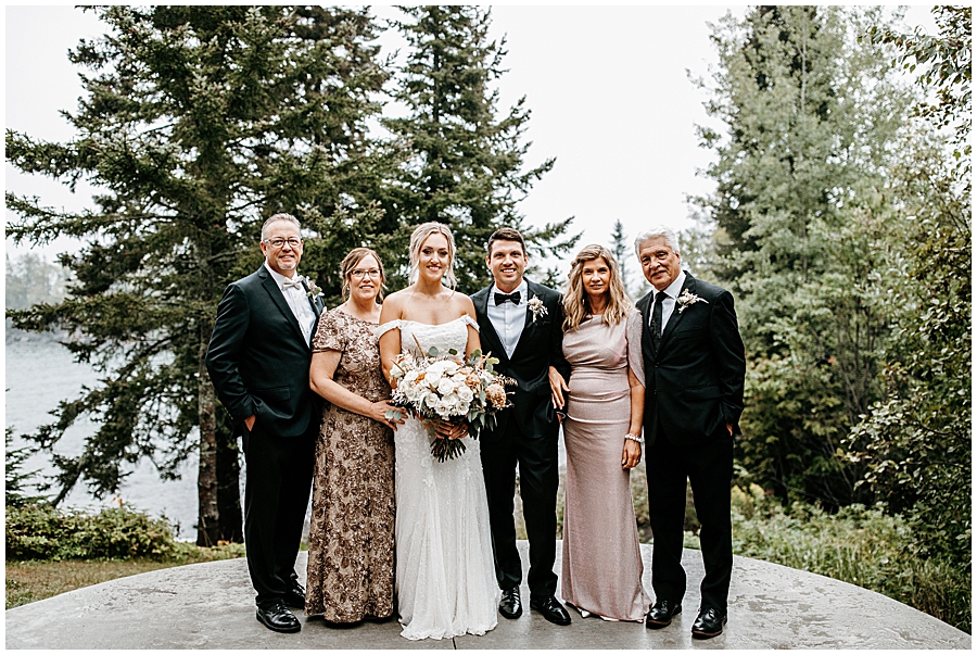 intimate wedding family formal photo